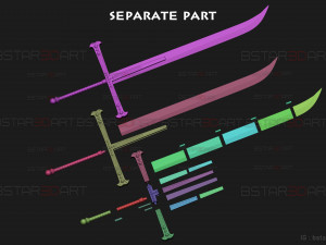 Yoru Sword - Mihawk Weapon High Quality - One Piece Live Action Modèles 3D en vedette