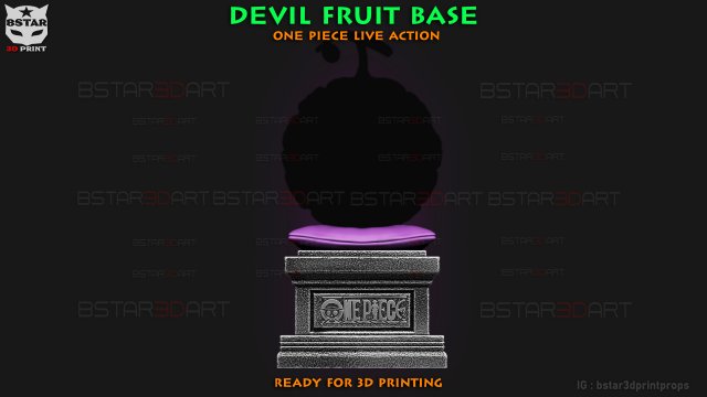 Stand Base Devil Fruit in One Piece 3D Print Model .c4d .max .obj .3ds .fbx .stl .blend 