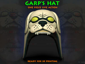 ガープ帽子コスプレ - ワンピース実写 3Dプリントモデル