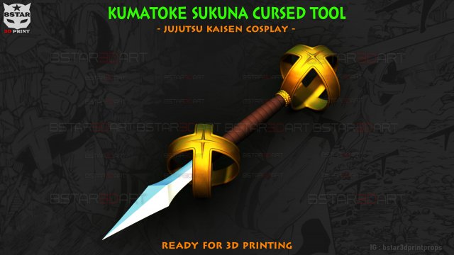 Kumatoke Sukuna Cursed Tool - Jujutsu Kaisen Cosplay Model Cetak 3D .c4d .max .obj .3ds .fbx .stl .blend