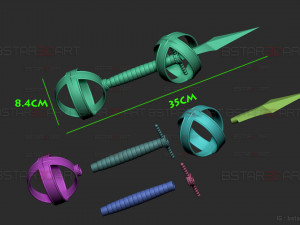 Kumatoke Sukuna Cursed Tool - Jujutsu Kaisen Cosplay Model Cetak 3D