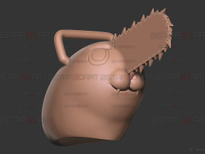 Pochita Mask - Chainsaw Man Cosplay 3D Print Model