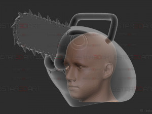 Pochita Mask - Chainsaw Man Cosplay 3D Print Model
