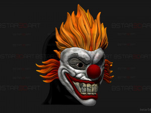 Sweet Tooth Twisted Metal Mask With Hair High Quality 3D Print Model
