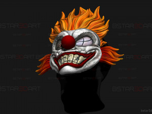 Sweet Tooth Twisted Metal Mask With Hair High Quality 3D Print Model