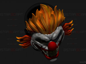Sweet Tooth Twisted Metal Mask With Hair High Quality 3D Print Model