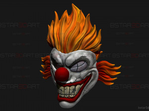 Sweet Tooth Twisted Metal Mask With Hair High Quality 3D Print Model