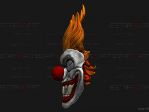Sweet Tooth Twisted Metal Mask With Hair High Quality 3D Print Model