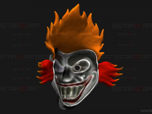 Sweet Tooth Twisted Metal Mask With Hair High Quality 3D Print Model