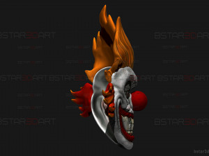 Sweet Tooth Twisted Metal Mask With Hair High Quality 3D Print Model
