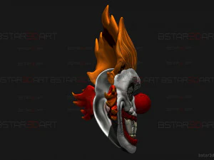 Sweet Tooth Twisted Metal Mask With Hair High Quality 3D Print Model