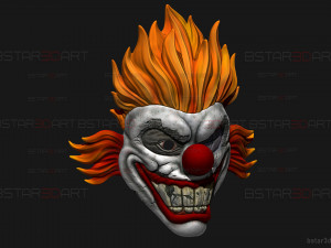 Sweet Tooth Twisted Metal Mask With Hair High Quality 3D Print Model
