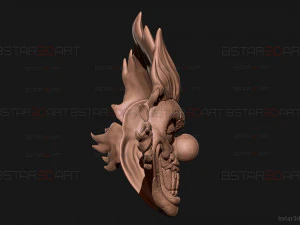 Sweet Tooth Twisted Metal Mask With Hair High Quality 3D Print Model
