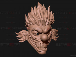 Sweet Tooth Twisted Metal Mask With Hair High Quality 3D Print Model