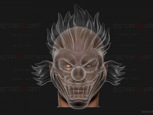 Sweet Tooth Twisted Metal Mask With Hair High Quality 3D Print Model