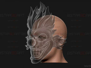 Sweet Tooth Twisted Metal Mask With Hair High Quality 3D Print Model