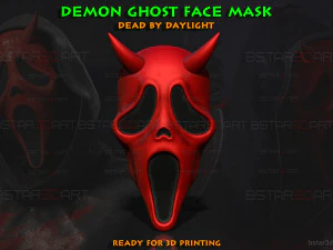 M&aacute;scara facial de fantasma demon&iacute;aco de Dead by Daylight - Halloween Cosplay Modelo de Impressão 3D