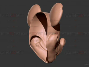 Mickey Mouse Trap Mask - Damaged Version - Halloween Cosplay 3D Print Model