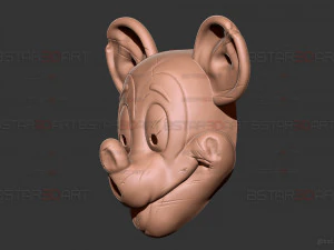 Mickey Mouse Trap Mask - Damaged Version - Halloween Cosplay 3D Print Model