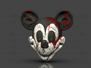 Mickey Mouse Trap Mask - Damaged Version - Halloween Cosplay Modello di stampa 3D
