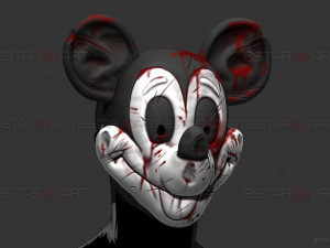 Mickey Mouse Trap Mask - Damaged Version - Halloween Cosplay Modello di stampa 3D
