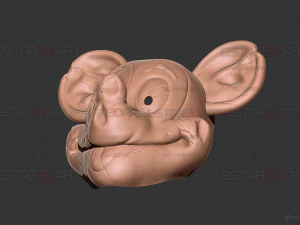 Mickey Mouse Trap Mask - Damaged Version - Halloween Cosplay 3D Print Model
