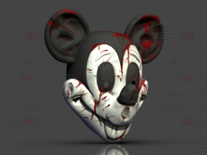 Mickey Mouse Trap Mask - Damaged Version - Halloween Cosplay Modello di stampa 3D