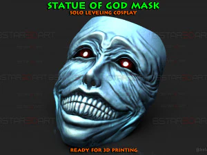 Masque de statue de Dieu - Cosplay de nivellement solo Modèles 3D en vedette