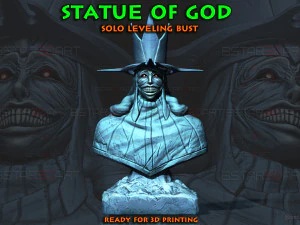 भगवान की प्रतिमा - सोलो लेवलिंग बस्ट 3D प्रिंट मॉडल