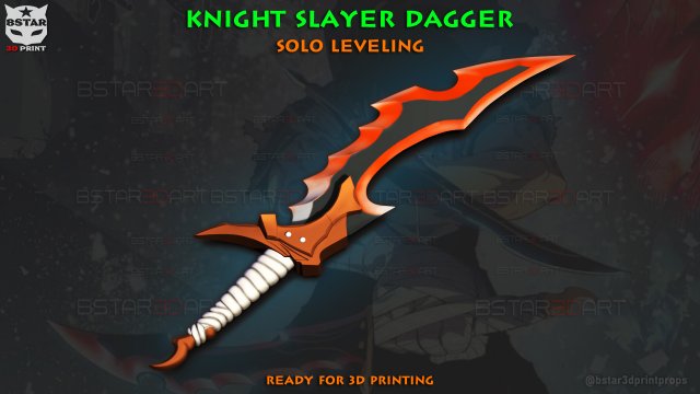Knight Slayer Daggerkiller High Quality- Solo Leveling Cosplay 3D-printmodel .c4d .max .obj .3ds .fbx .stl .blend 