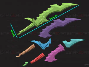 Knight Slayer Daggerkiller High Quality- Solo Leveling Cosplay 3D Print Model