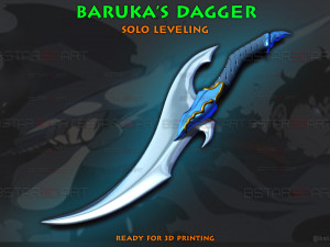 Baruka Dagger High Quality - Solo Leveling Cosplay 3D Print Model