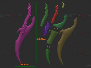 Baruka Dagger High Quality - Solo Leveling Cosplay 3D Print Model