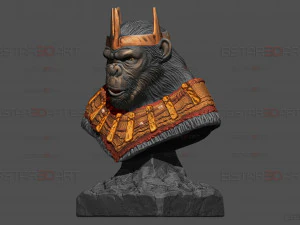 Kingdom of The Planet of The Apes Bust 3D Print Model