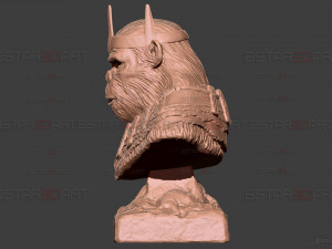 Kingdom of The Planet of The Apes Bust Modello di stampa 3D