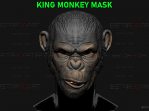 King Monkey Mask - Kingdom of The Planet of The Apes Modelo de Impressão 3D