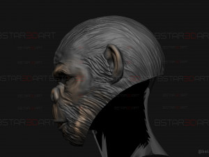 King Monkey Mask - Kingdom of The Planet of The Apes 3D-Druckmodell
