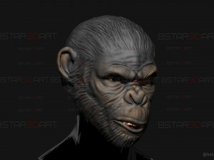 King Monkey Mask - Kingdom of The Planet of The Apes 3D-Druckmodell