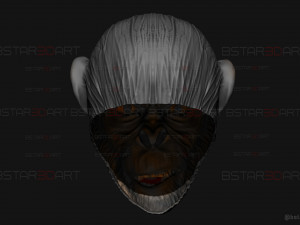 King Monkey Mask - Kingdom of The Planet of The Apes 3D-Druckmodell