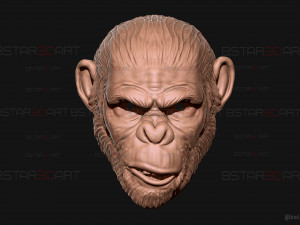King Monkey Mask - Kingdom of The Planet of The Apes 3D-Druckmodell