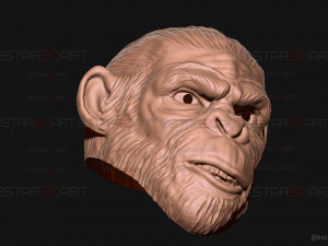 King Monkey Mask - Kingdom of The Planet of The Apes 3D-Druckmodell