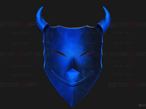 Demiurge Half Mask - OverLord Cosplay 3D-printmodel