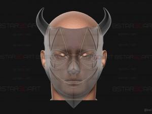 Demiurge Half Mask - OverLord Cosplay 3D-printmodel