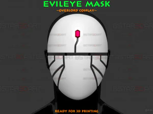 Meia M&aacute;scara Evileye - Cosplay Overlord Modelo de Impressão 3D