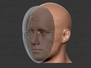 Evileye Half Mask - Overlord Cosplay 3D Print Model