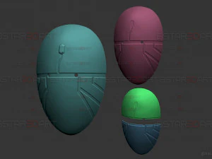 Evileye Half Mask - Overlord Cosplay 3D Print Model