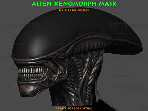 Alien Xenomorph Mask Decor Wearable 3D Print Model