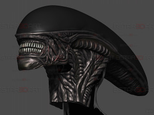 Alien Xenomorph Mask Decor Wearable 3D 打印模型