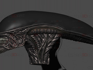 Alien Xenomorph Mask Decor Wearable 3D 打印模型