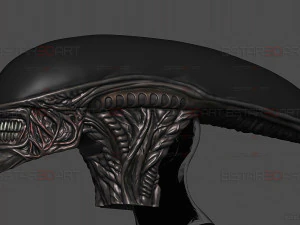Alien Xenomorph Mask Decor Wearable 3D Print Model